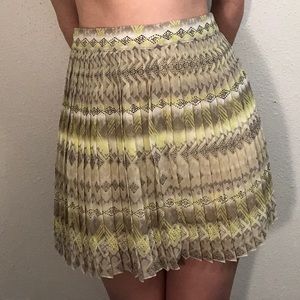 Micro-Pleat Patterned Mini Skirt